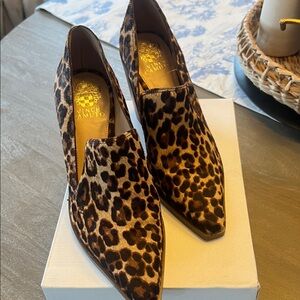 Vince Camuto Leopard Pattern block heels